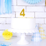 PartyDeco Verjaardag Kaars Nummer 4 - Goud
